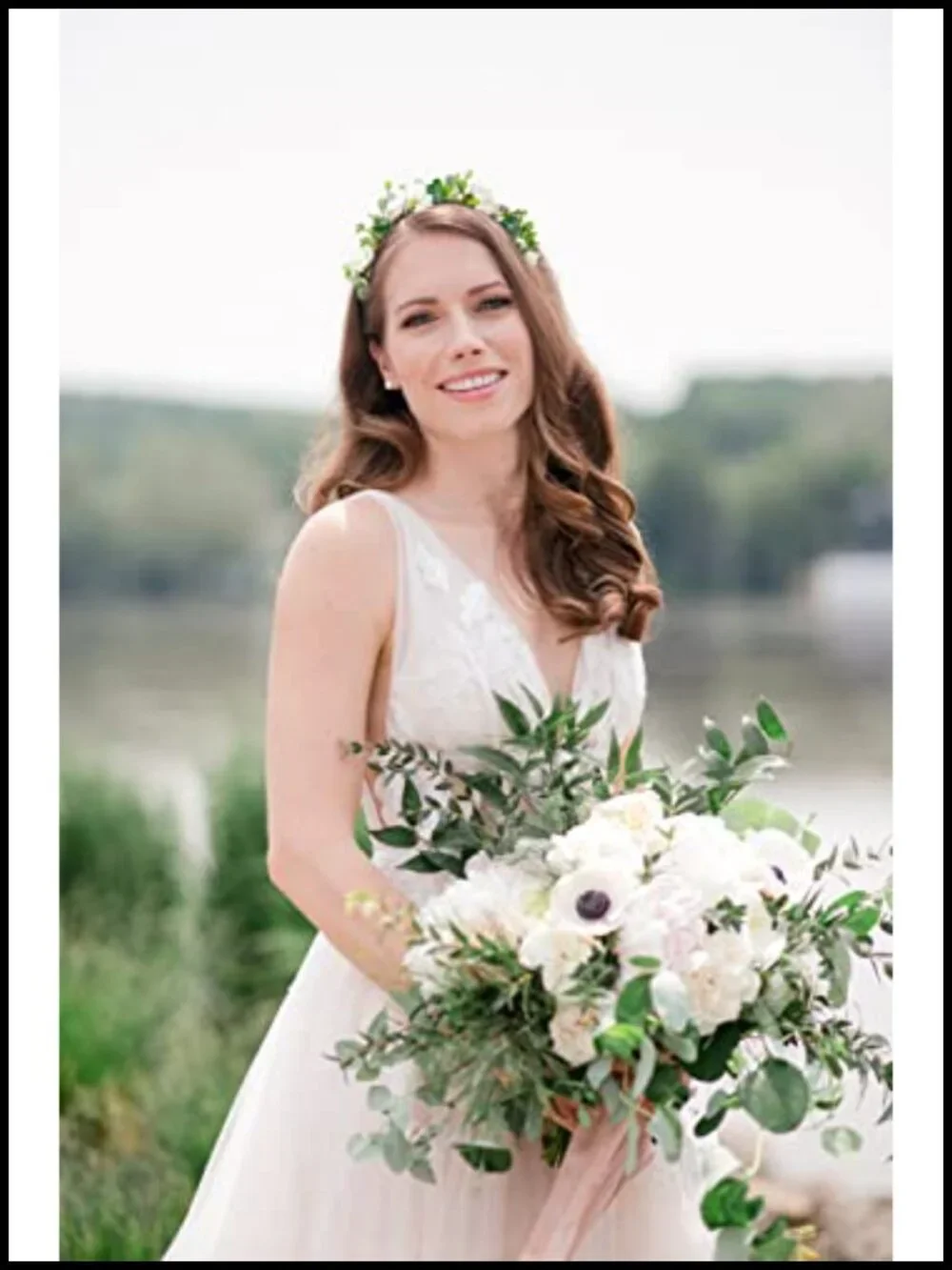 Green Leaf Crown Headband for Women Bridal Party Flower Crown